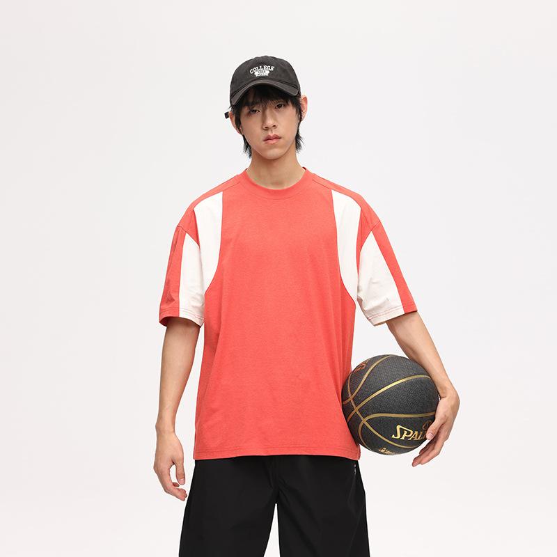 Men's Casual Loose-Fit Short-Sleeve Crew-Neck T-Shirt High-End Men's Summer New Arrival