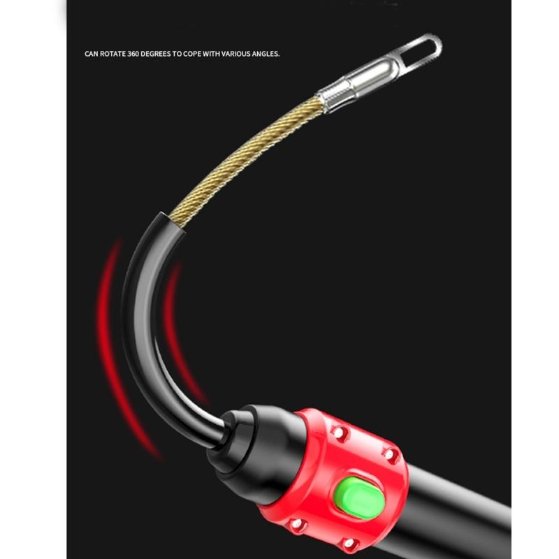 Pomůcka pro protahování kabelů pro elektrikáře Manuální protahovací nástroj pro dráty v trubkách Tmavý protahovací nástroj pro dráty Pomůcka pro protahování ve stěnových trubkách Tahací nástroj