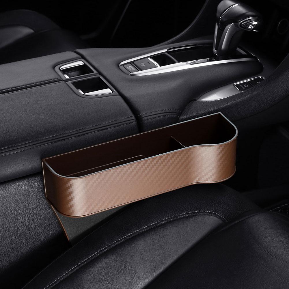 Car Storage Box Organizer Universal Car Seat Slit Pocket Catcher Organizer Central Control Slot Box Card Phone Key Pocket