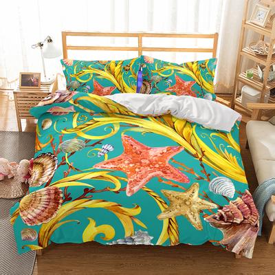 Kids Bedding Set Printed Sea World Twin Full Queen King Size Bed Cover Sets High-Quality Designer Home Textile  Beddings