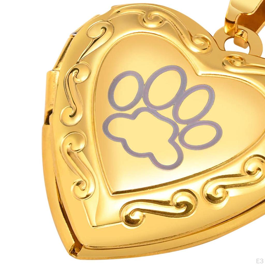 Pet Urn Pendant Engraving Paw Print Ash Holder Keepsake Necklace for