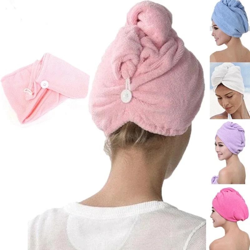Saugfähige Weiche Handtuchkappe für Frauen, Duschhaube Kopfhauben, Schwimmhandtuch Schnell Trocknender Haar-Turban-Wickel
