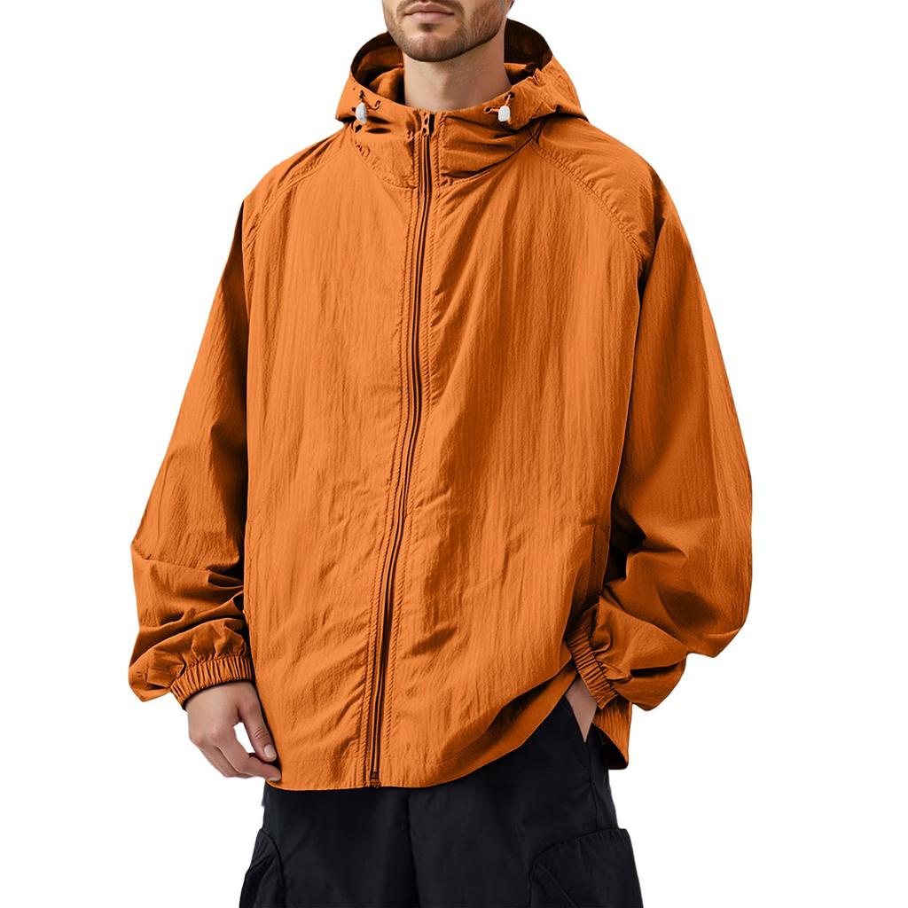 Men's Outdoor Casual Loose Sun Protective Clothing Punch Jacket Coat