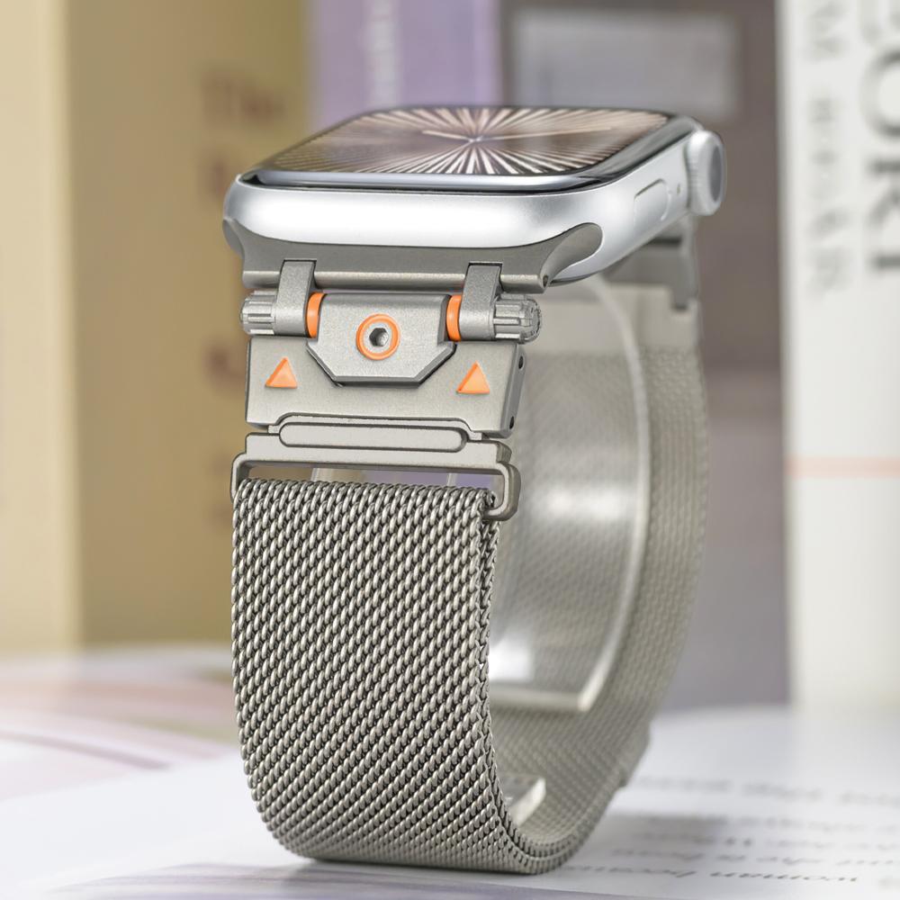 MEN Milanese Loop Strap for Apple Watch Series 10 46mm Ultra 49mm Stainless Steel Band for Series 9 8 7 6 5 4 45mm 44mm Correa