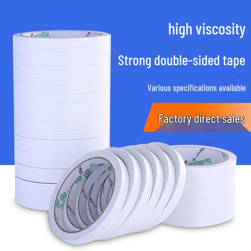 High-Adhesion Ultra-Thin Double-Sided Tape for Office, Classroom, and Craft Projects (White) 5mm wide