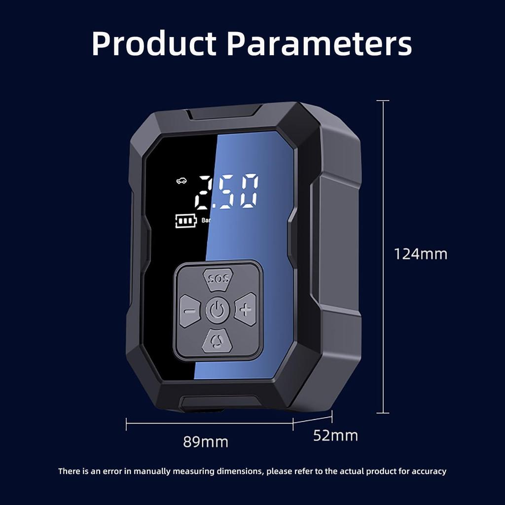 Tire Inflator Portable Air Compressor For Car, Ball Basketball Pump For Sports Balls Auto For Car Tires Bicycle W Gauge Values Display, 150PSI Power