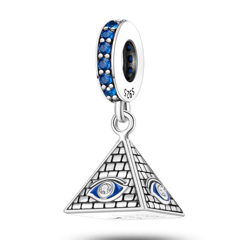 100% Rame Zircone Scintillante Occhio del Diavolo Occhio di Horus Auguri Migliori Portafortuna Perline Adatte a Braccialetti da 3 mm Gioielli Fai da Te