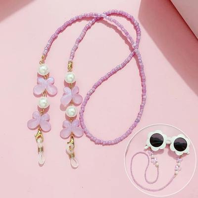Adjustable Sunglasses Lanyard Strap Colorful Reading Glasses Eyeglass Chain Anti-slip Bead Splicing Necklace Headphone Chain