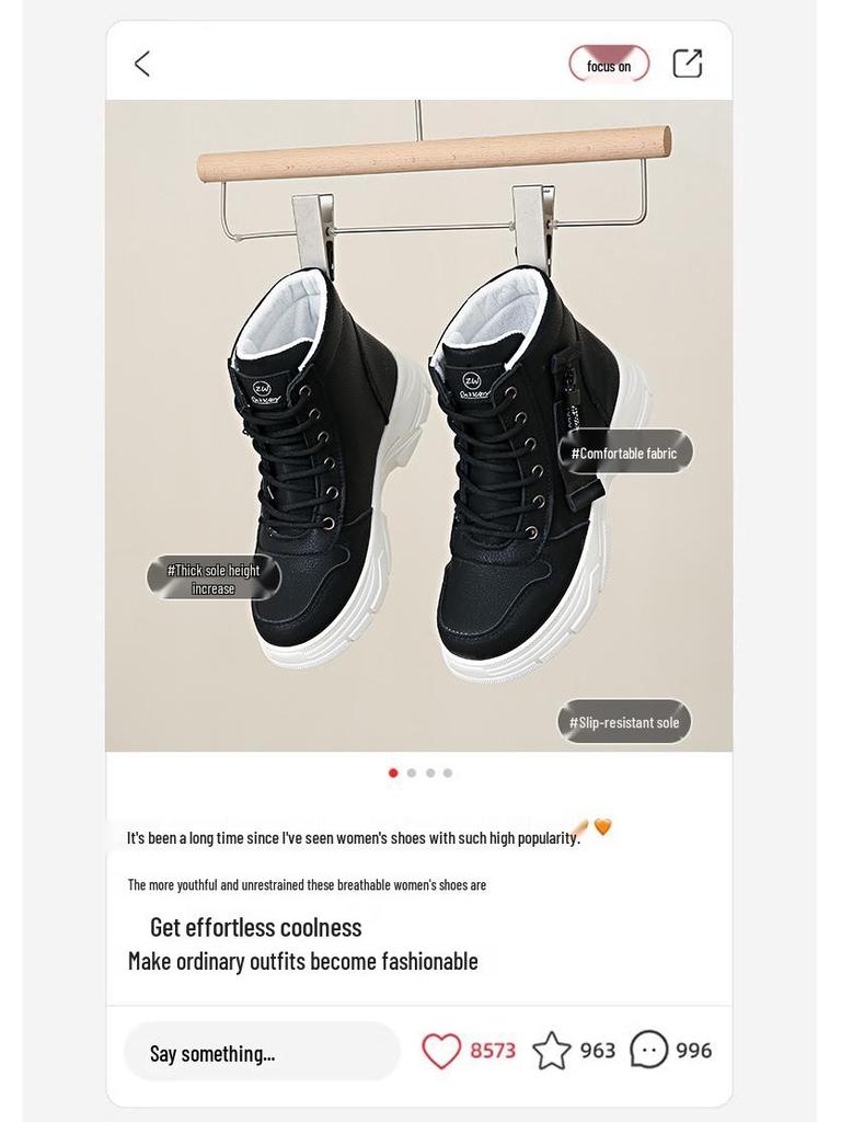 Women's 2024 High-Top Non-Slip Thick-Soled Snow Boots: Autumn/Winter Casual Outdoor Motorcycle Shoes