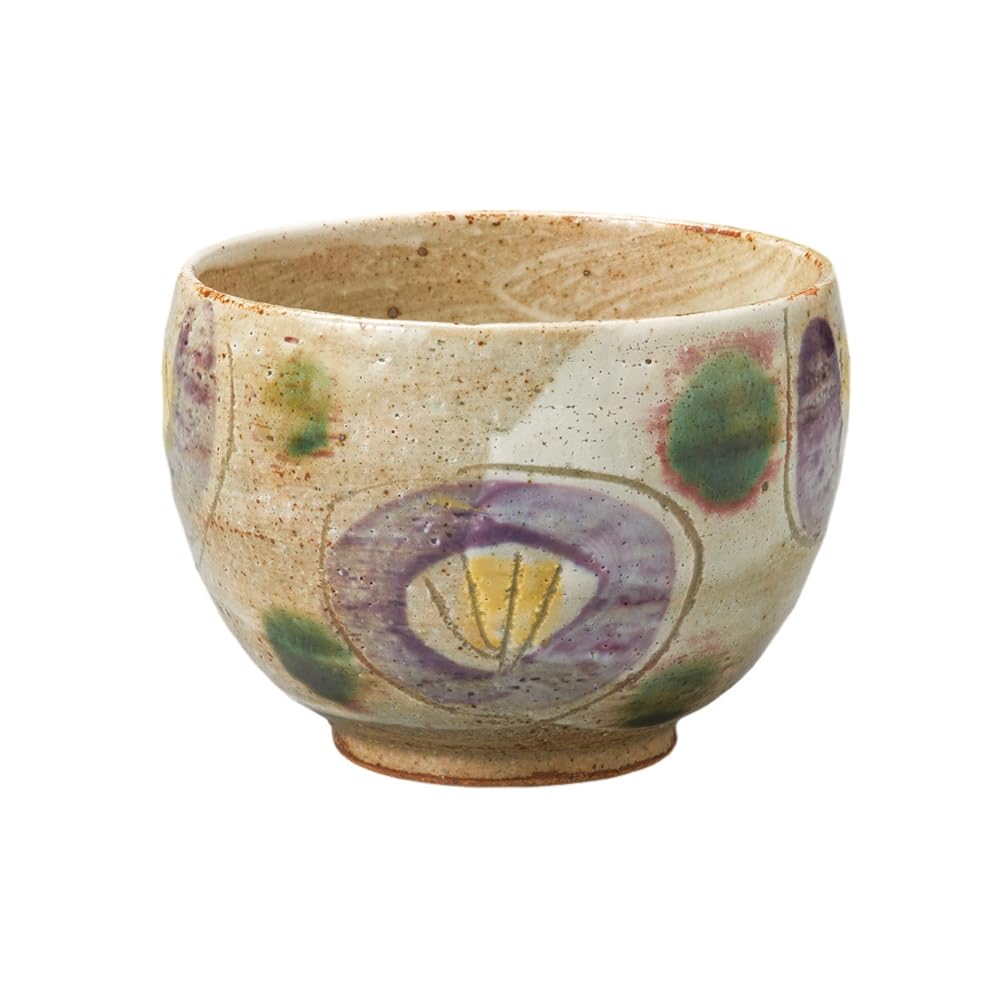 

Ippuku 10 x Carved Camellia Matcha Cafe Mino Made in Japan Ale-net Bowl, Teacup, 7.3 cm, (Purple), Bowl, Bowl, Ware,