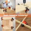 4PCS ABS Adjustable Angle Clip, 90 Degree Angle Clip,Photo Frame Clip Set, Woodworking and Restoration Tools, with T-Connection and Angle Connection
