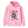 Kids Boys Girls Pullover Hoodie, Funny Cartoon Jester Characters Print Casual Warm Hooded Sweatshirt for Children