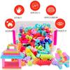 108/256Pcs Building Blocks with Cartoon Stickers Children Small Particle Assembly Toy Creative Educational Toys Gift for Kid Boy