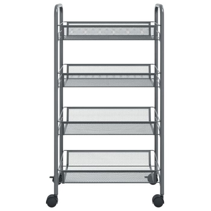 VidaXL Chariot de cuisine à 4 niveaux Gris 46x26x85 cm Fer 336327