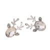 Fashionable Moose Stud Earrings with Glittering Antler Design for Women