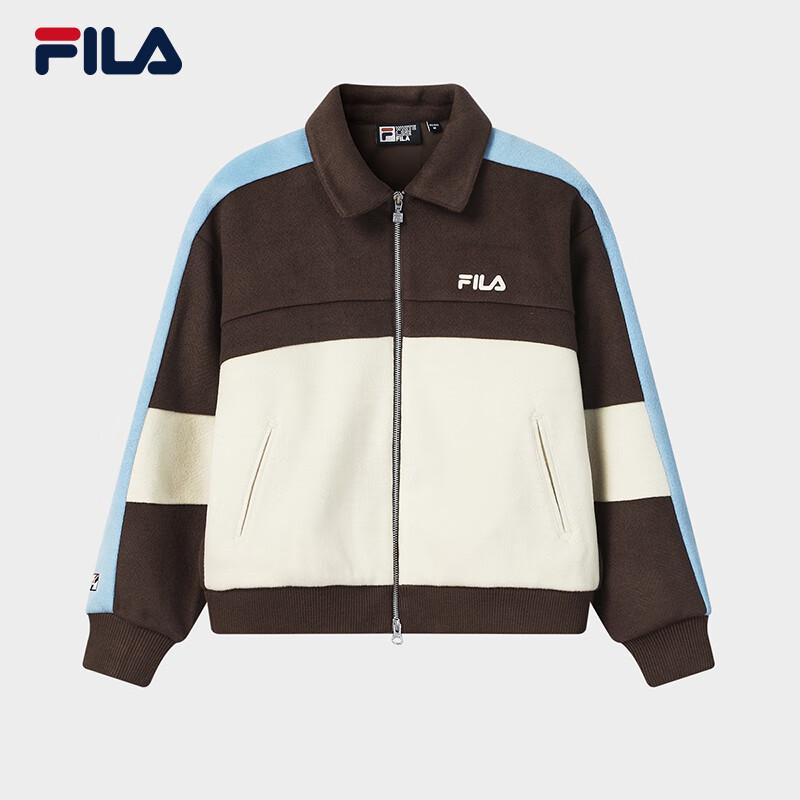 FILA Women's Yang Mi Style Colorblock Hooded Wool Jacket