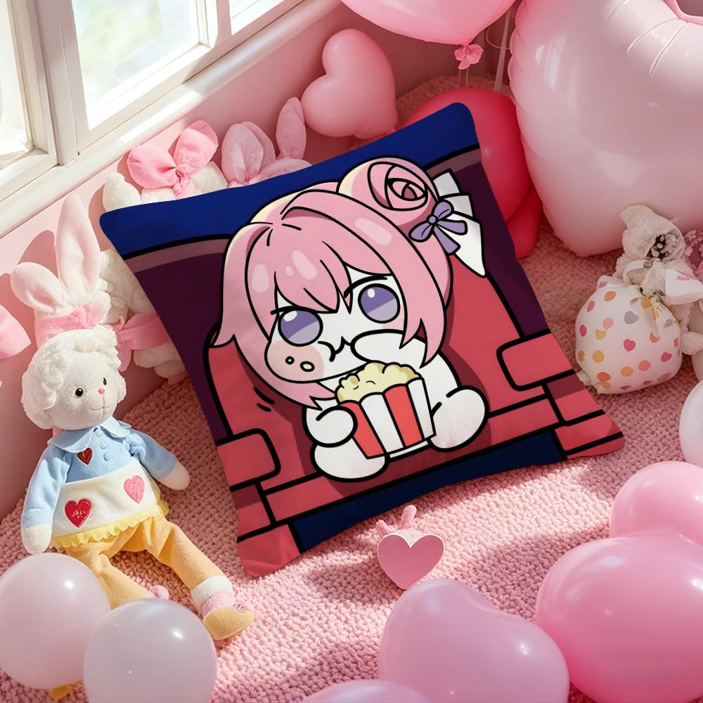 DORO Doll Victory Pink Dog Pillow Case Soft Plush Fabric Double-Sided Printed Cushion Cover Warm Winter Sofa Pillow Case 30cmx30cm