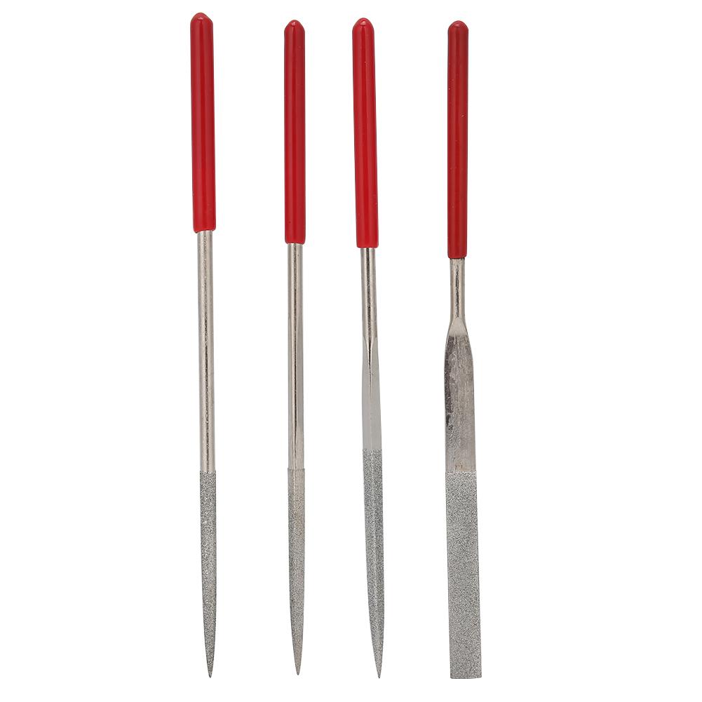 4ks Multifunkční pilník Zpracování leštění šperků Dřevořezba Kovová ruční pilníková sada