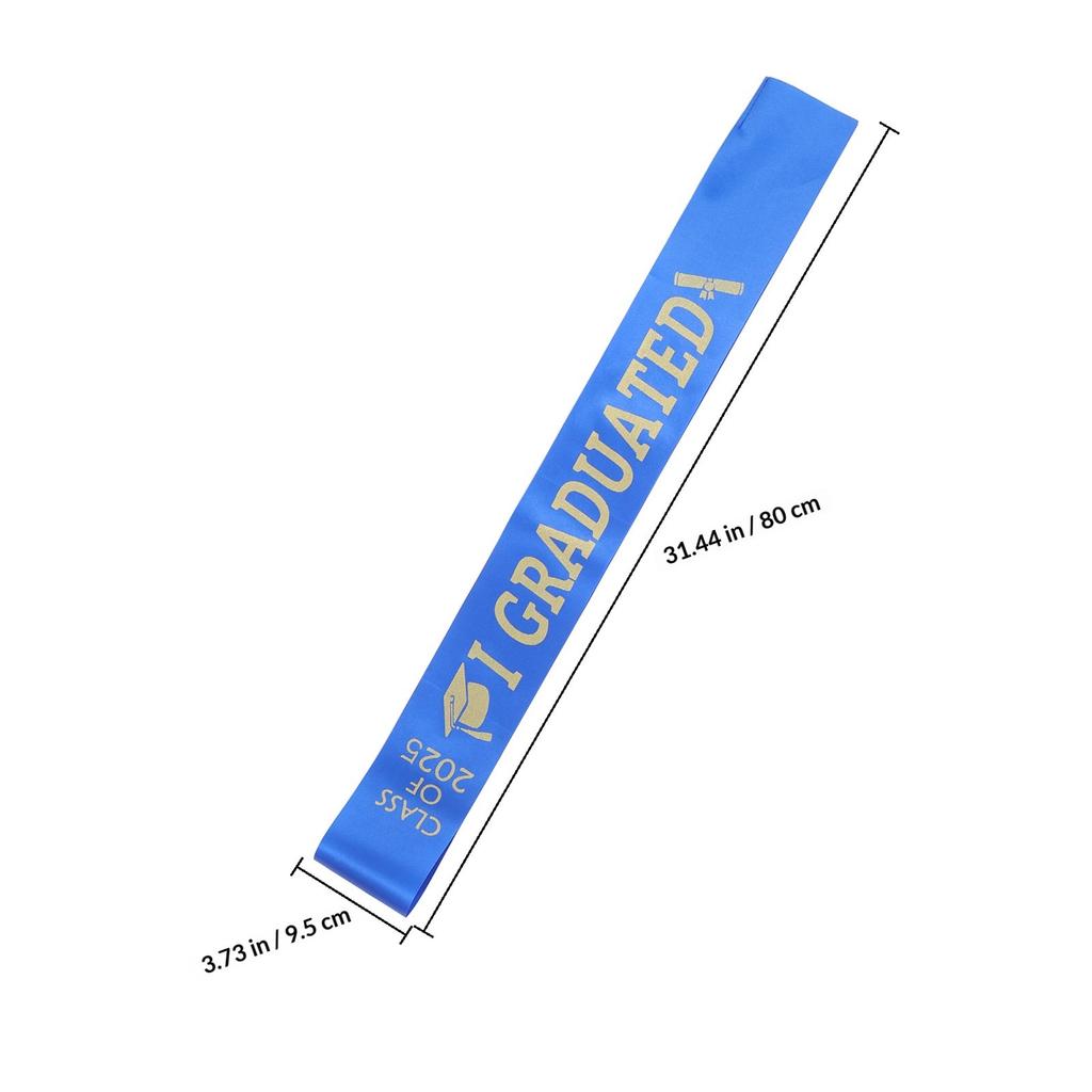 Graduation Sash Class of 2025 Elegant Adjustable Senior Sash for Women Bachelor Graduation Party Decor Ribbon Etiquette Belt