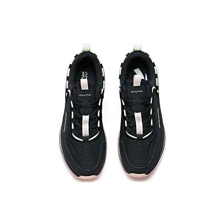 Anta Full Length Air Cushion Low top Running Shoes Women's Black Pink (Unisex) Running Shoes 922035505 4