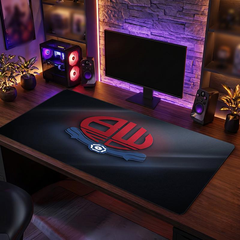 Bolton Wanderers FC Theme Pattern Mouse Pad, Soccer Logo Design XXL Gaming Desk Mat Non-Slip Computer Mouse Pad