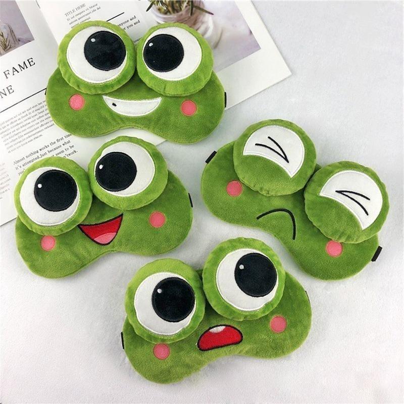 Frog Cartoon Eye Mask - Cooling Relief for Men, Women, and Kids