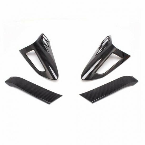 For 2016- Toyota CHR C-HR Carbon Fiber Look Rear Tail Light Lamp Cover Trim