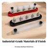 2 Pieces 5-Terminal Busbar Heat Resistant Power Distribution Block Compact