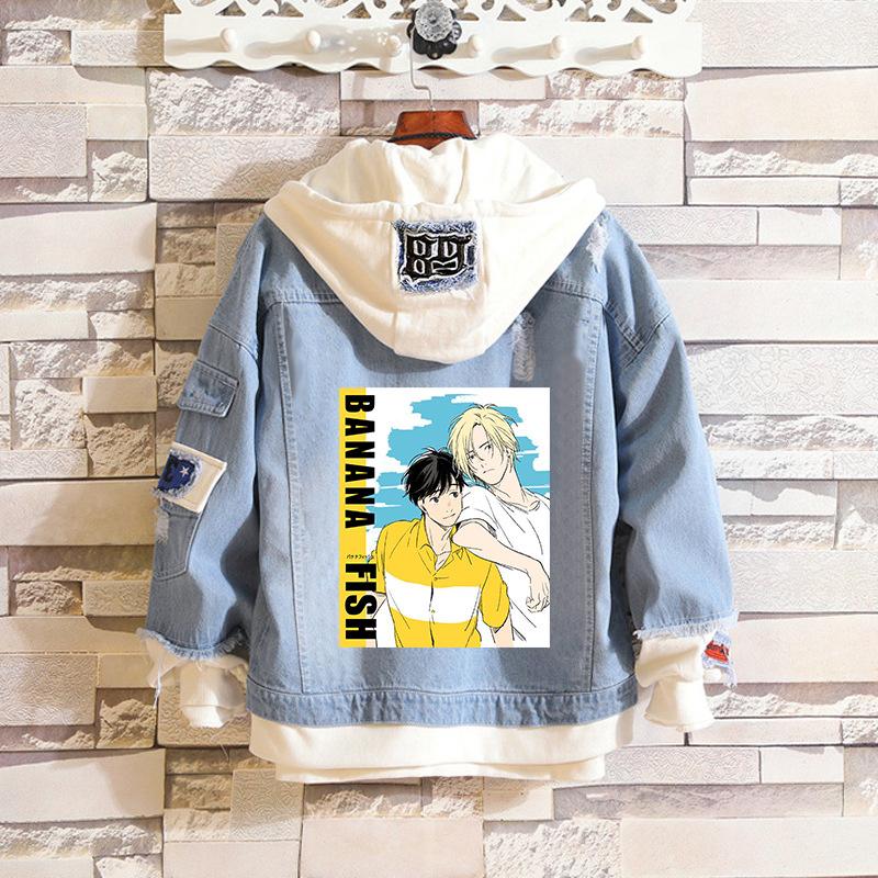 Jacket Ash Lynx Hoodie ISaikoy Anime BANANA FISH Denim Jacket Ash