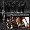 BQKOZFIN Clarinet 17 Keys ABS Resin Body Wind Instrument Set Easy To Clean Black B Nickel-plated Beginner's F-300 (Performance)