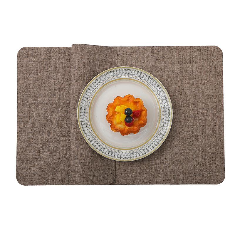 Nordic Style Explosive PU Leather Cloth Pattern Placemat Waterproof, Oil-proof and High Temperature Resistant, Easy To Clean, a Must for Hotels