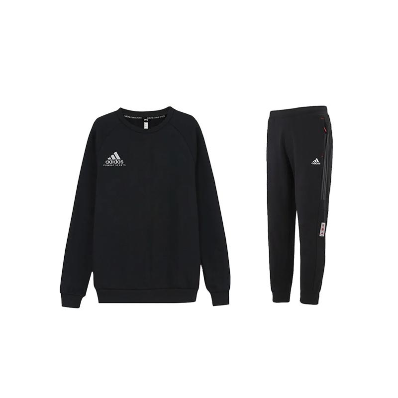 

Adidas Urban Функциональный Удобный Топ с Круглым Вырезом И Длинными Рукавами Простой Ретро Художественный Длинные Штаны Со Средней Талией Толстовка Комплект Унисекс ADICSTL06-BW+HC0253 S