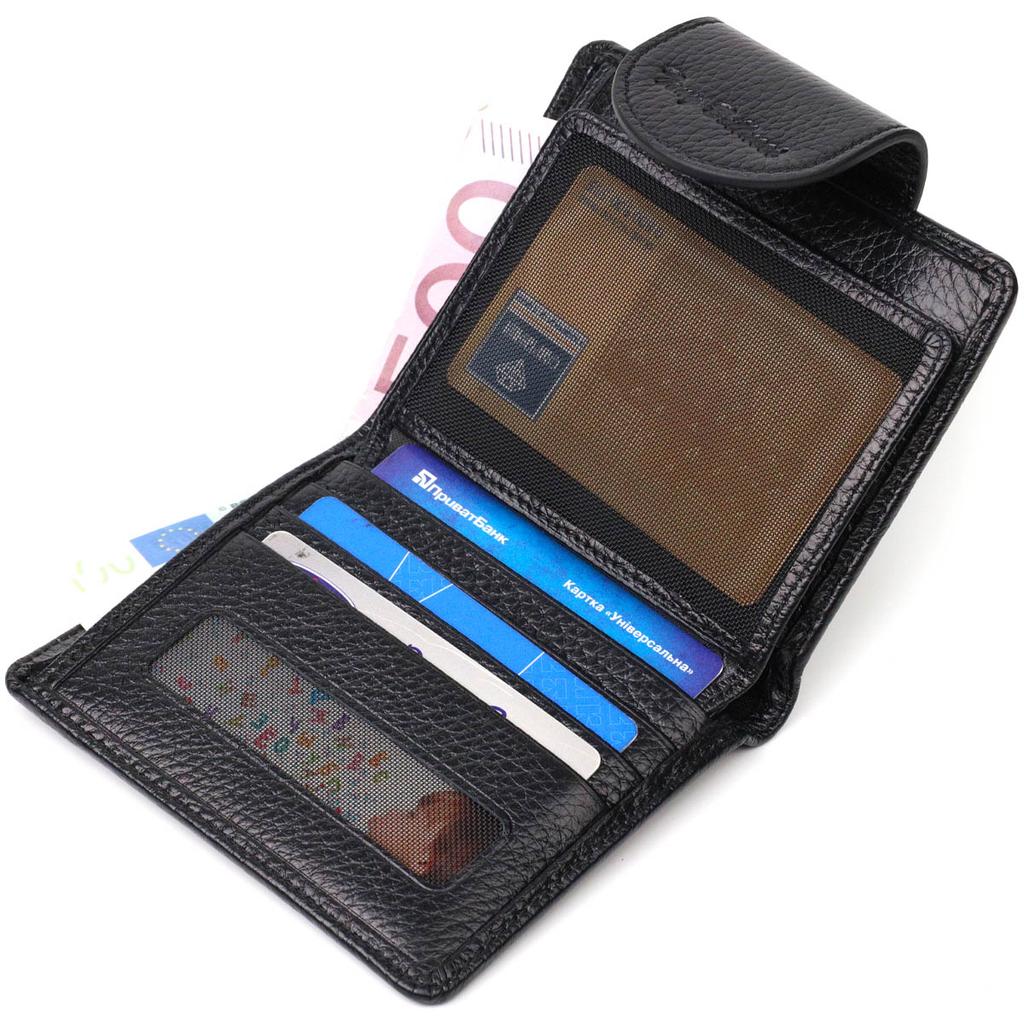 Dámská peněženka z pravé kůže v klasické černé barvě Tony Bellucci Wallet 21987 Černá