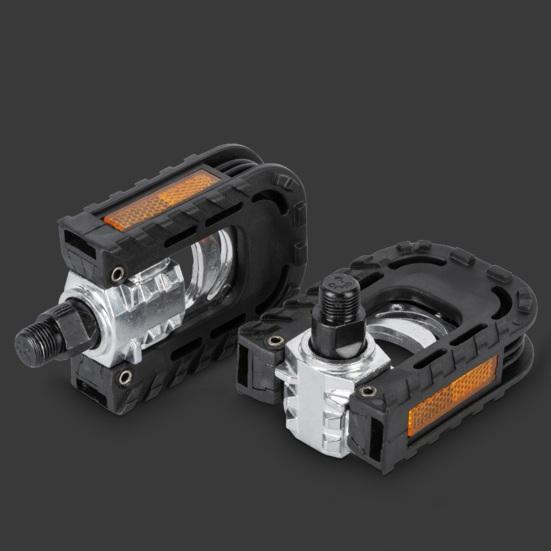 1 Pair Bike Pedals Sturdy High-power Shaft Core Non-slip Lightweight Wear-resistant Replacement Aluminum Alloy Body Cycling Riding Flat