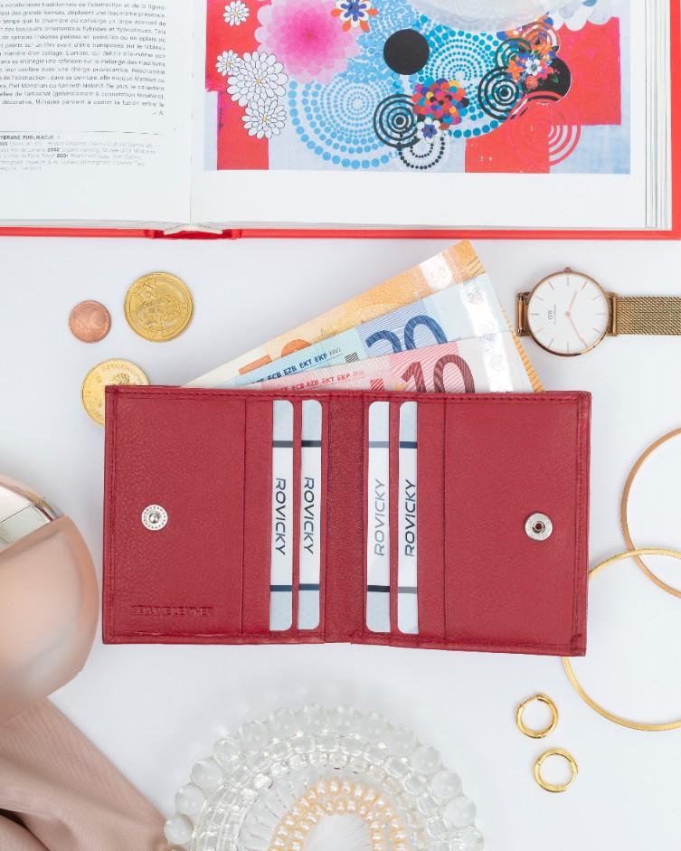 Leather wallet R-23-26-LFN-2985 Red