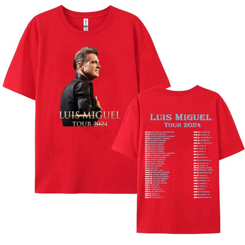 Vintage Luis Miguel Tour 2024 Graphic T Shirt Men Women Harajuku Hip Hop Rock Tshirt Man Casual 100 Cotton Short Sleeve Tshirt S