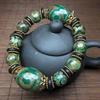 Tibetansk Agate Nine Eye Beads Hand String Etnisk Lucky Jade Armband Present Tillbehör
