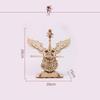 DIY 3D Wooden Puzzle Miniature Building Kit Angel's Instrument Cello Jigsaw Puzzle With Music for Children Birthday Gifts