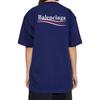 Balenciaga Women's Political Campaign Oversized T-Shirt Dark Blue/Multi 641655TKVJ11195