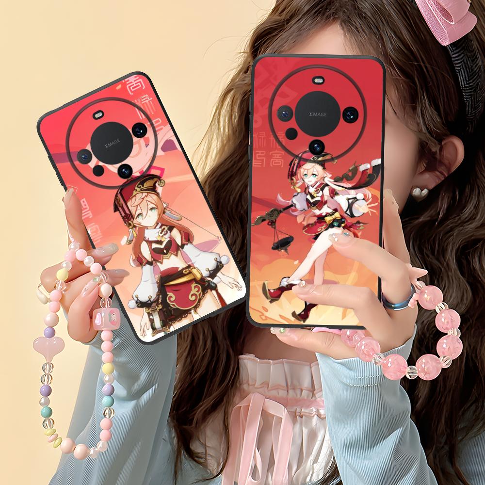 Game GI Yanfei Matte TPU Mobile Phone Case for Huawei Mate 60 50 40 30 20 10 Pro Plus Lite E 5G Colorful Printing Cover