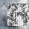 Bamboo Shower Curtain Plant Ink Painting Bathroom Curtain PolyesterFabric White Background Home Decoration With Hook Bath Decor