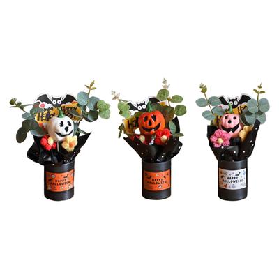 Halloween Kürbiskopf Strauß Tischmittelstücke Handgemacht Kreativ Mini Dekorativ für Partyzubehör Tisch Hausdekoration Freunde