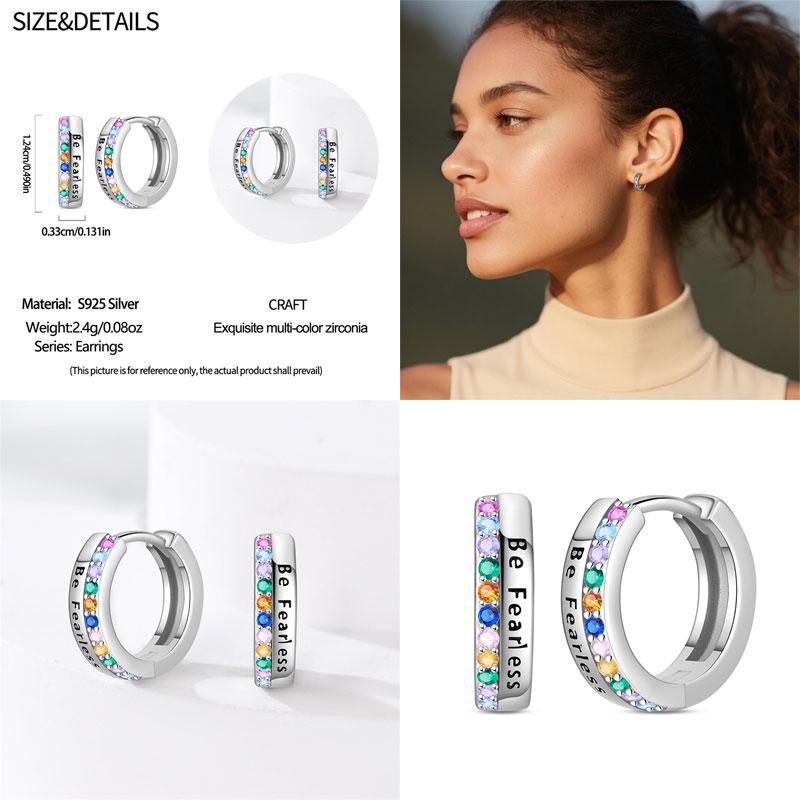 New Original S925 Silver Lucky Four-Leaf Clover French Women's Earrings Fashion Party Anniversary Jewelry Gift
