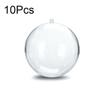10Pcs DIY Transparent Xmas Tree Christmas Balls Plastic Fillable Baubles Decorative Sphere