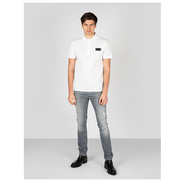 Поло Les Hommes Slim Fit Pique Polo with Metal Logo EU XXL