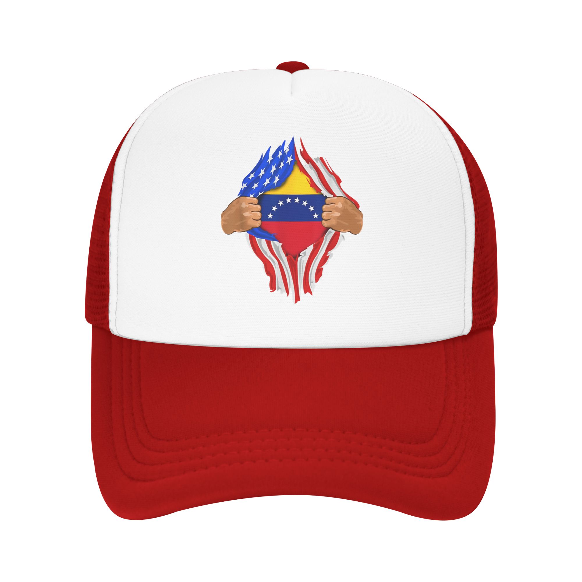 Venezuelan Blood Inside Me Venezuela Flag Mesh Baseball Cap Unisex Outdoor Trucker Hat Snapback Caps Dad Hat Summer Trucker Cap One Size