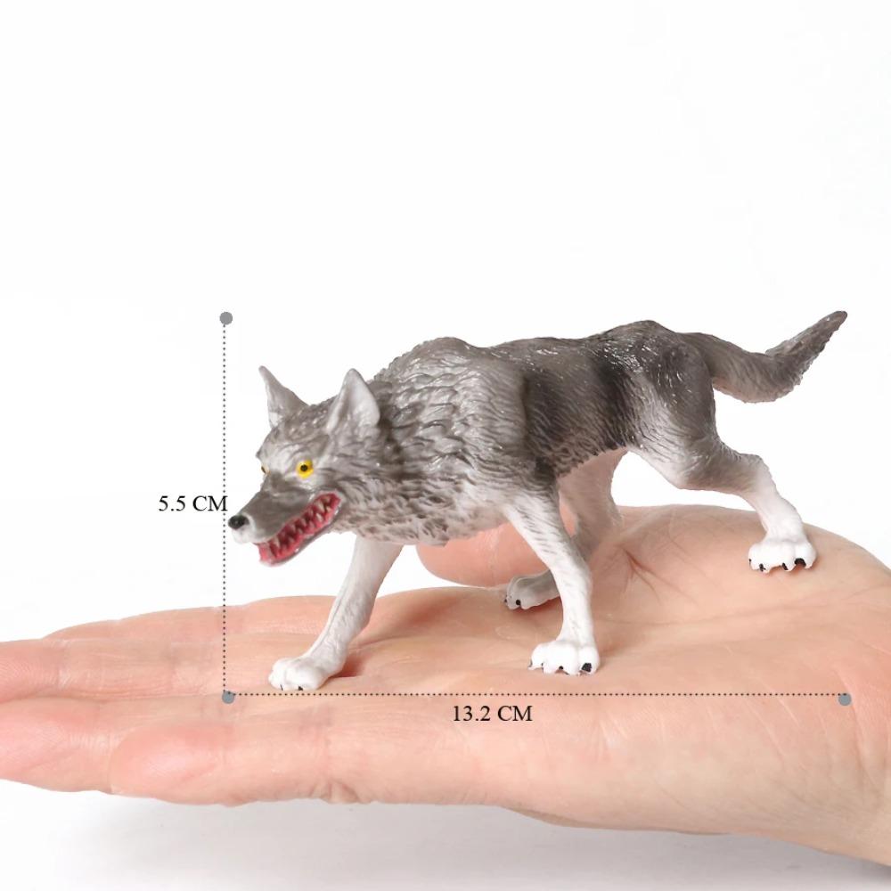 Realistische Wilde Dieren Arctische Wolf Buidelwolf Gorgonops Manenwolf Model Actiefiguren Jungle Bos Dier Speelgoed voor Kinderen