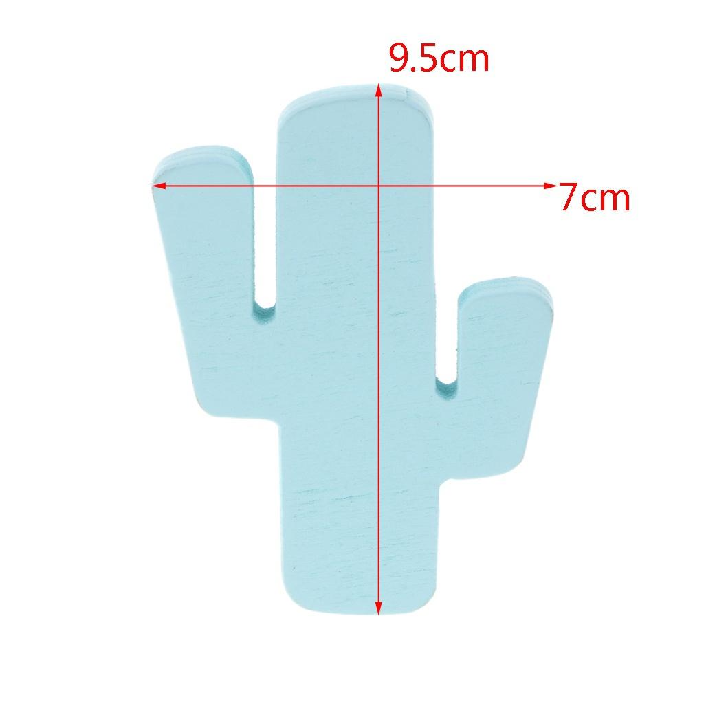 Multi-Purpose Wooden Cactus Shape Hook Clothes Hat Coat Hanger for Kids Bedroom Wall Decoration