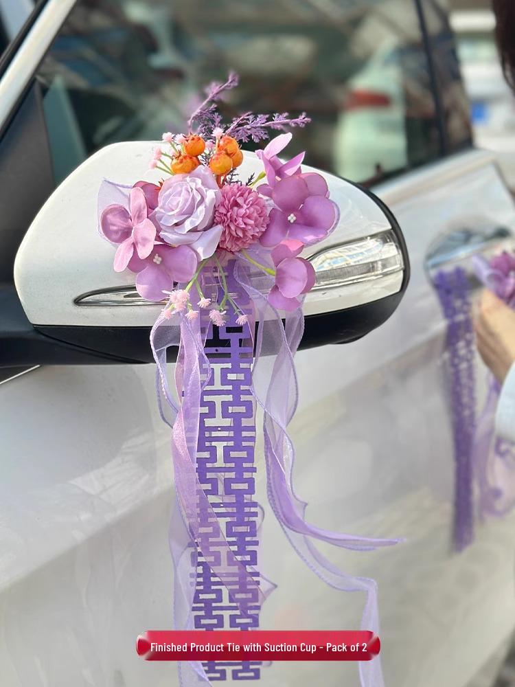 Wedding Car Decoration Floral Set for Handles and Dowry Car