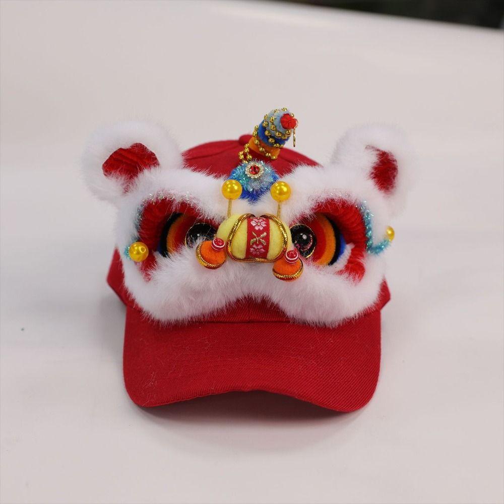 Versatile Style 3D Lion Dance Hat Lightweight Casual Beach Cap New Outdoor Sun Hat